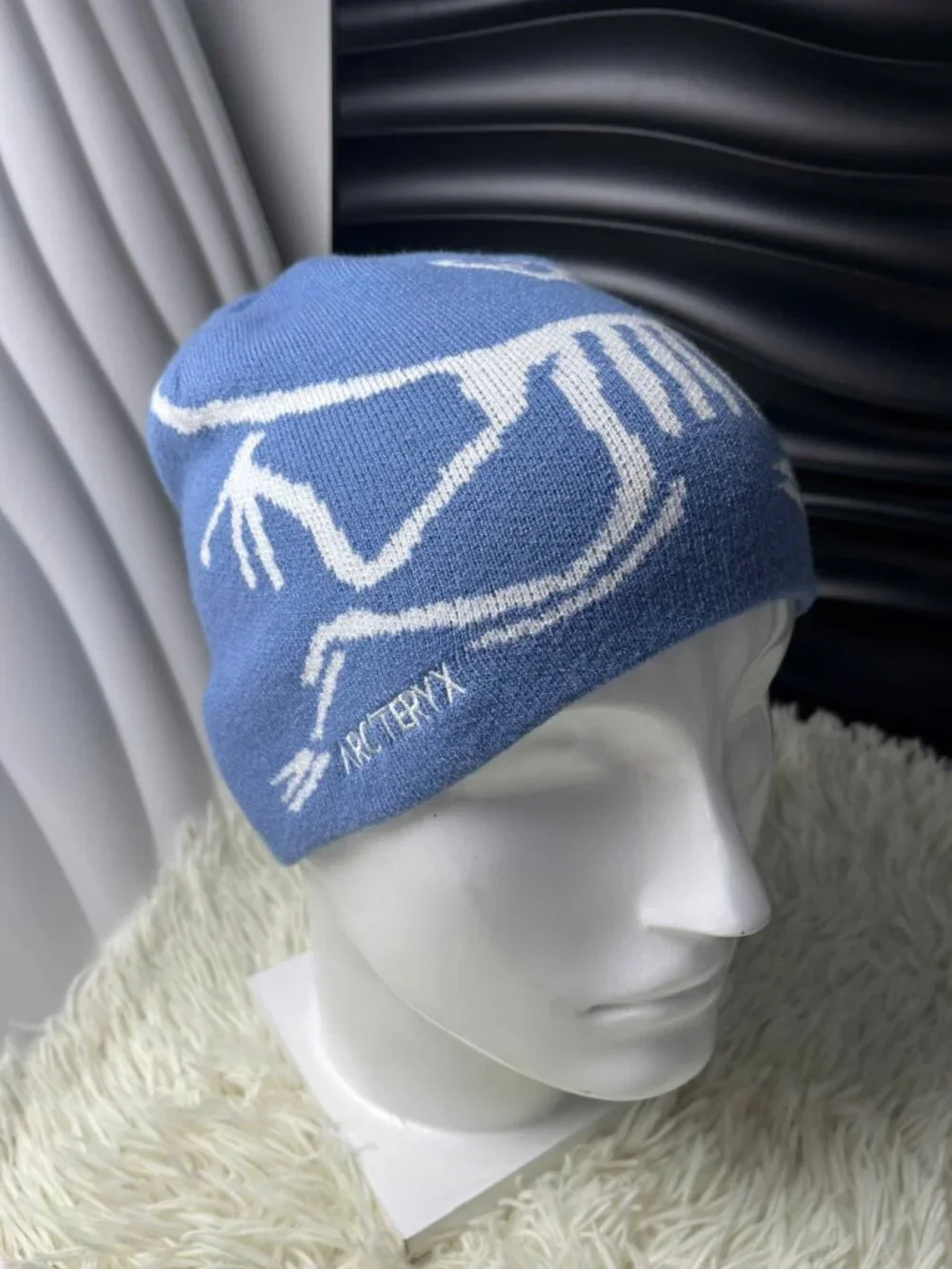 Arc Blue Bird Logo Knit Beanie Unisex Winter Ski Hat